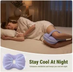 Cooling Memory Foam Knee Pillow for Side Sleepers with Strap - photo 6