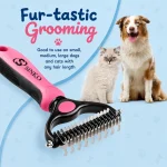2-in-1 Deshedding & Dematting Brush for Dogs and Cats - photo 4