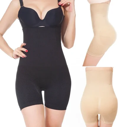 High-Waist Tummy Control Shapewear Shorts with Thigh Shaping - photo 2