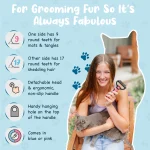 2-in-1 Deshedding & Dematting Brush for Dogs and Cats - photo 3