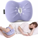 Cooling Memory Foam Knee Pillow for Side Sleepers with Strap