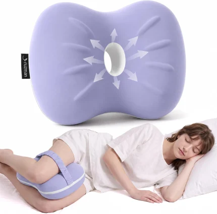 Cooling Memory Foam Knee Pillow for Side Sleepers with Strap