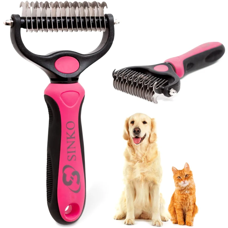 2-in-1 Deshedding & Dematting Brush for Dogs and Cats