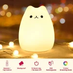 Squishy Cat Night Light, Tap to Change Colors, photo 4