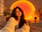 Golden Hour Sunset Lamp, 16 Colors with Remote - photo 4