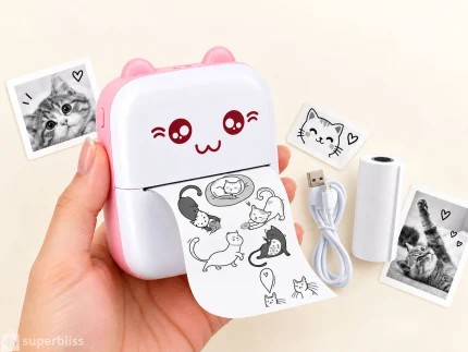 Mini Pocket Printer for Photos & Stickers, Inkless