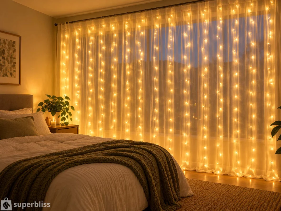 Warm White Curtain Fairy Lights, 300 LED - photo 2
