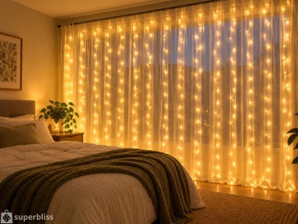 Warm White Curtain Fairy Lights, 300 LED - photo 2