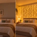 Warm White Curtain Fairy Lights, 300 LED